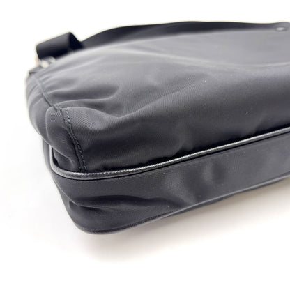 Prada Nylon Black Shoulder Bag Silver — view 6
