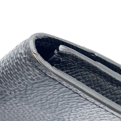 Louis Vuitton Graphic Business Card Case with Initials Leather Black Silver — view 5