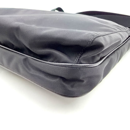 Prada Nylon Black Shoulder Bag Silver — view 7