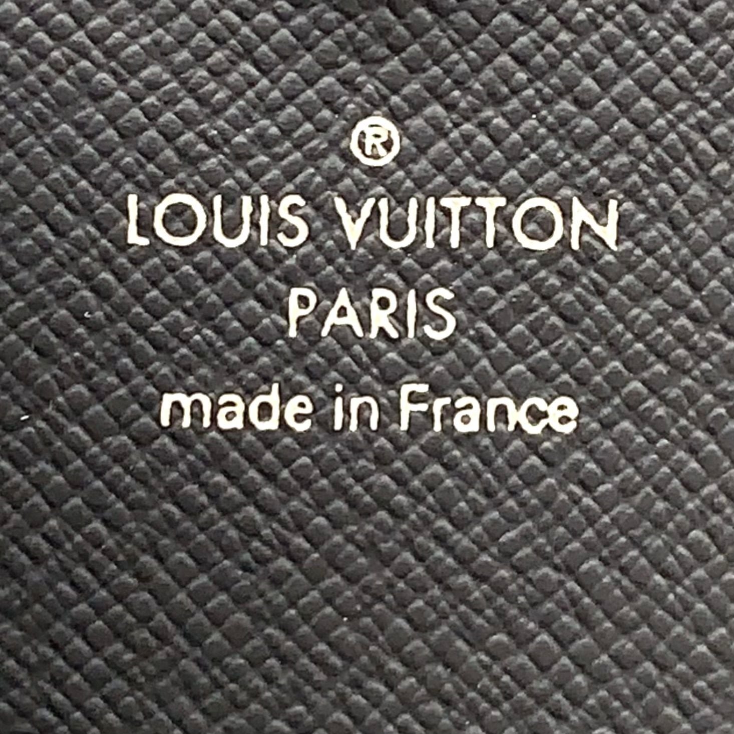 Louis Vuitton Graphic Business Card Case with Initials Leather Black Silver — view 4