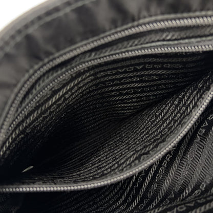 Prada Nylon Black Shoulder Bag Silver — view 8