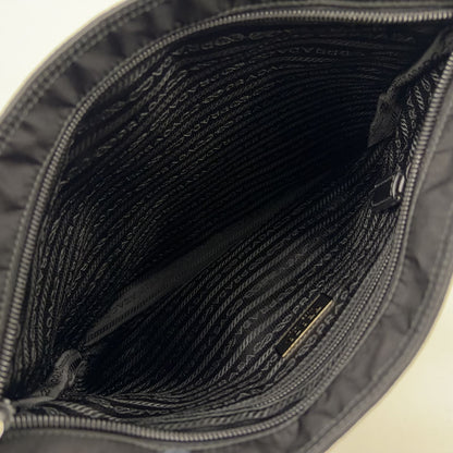 Prada Nylon Black Shoulder Bag Silver — view 3