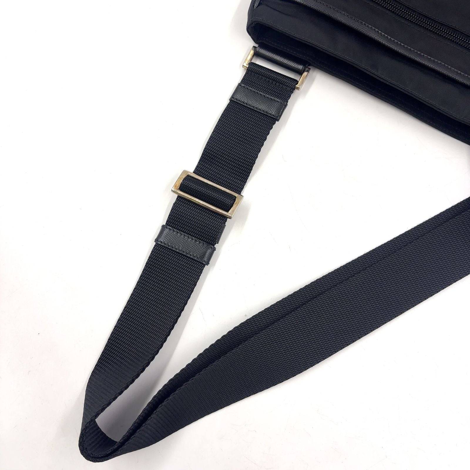Prada Nylon Black Shoulder Bag Silver — view 5