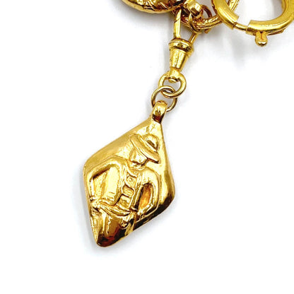 Chanel Coco Mademoiselle Logo Round Coin Gold Plated Necklace — view 4