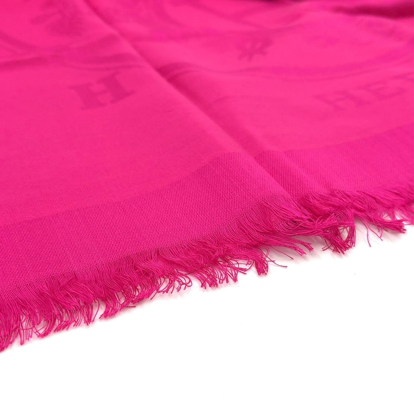 Hermes New Libris Shawl Silk Cashmere Pink Scarf — view 4