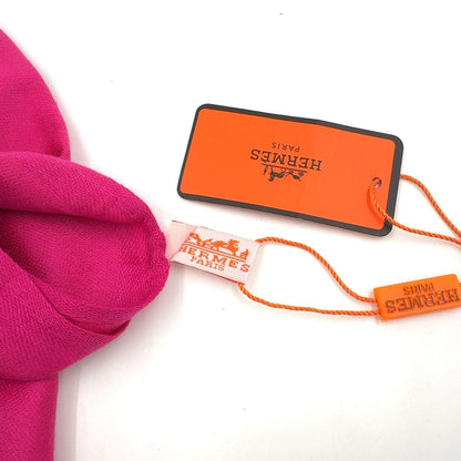 Hermes New Libris Shawl Silk Cashmere Pink Scarf — view 3