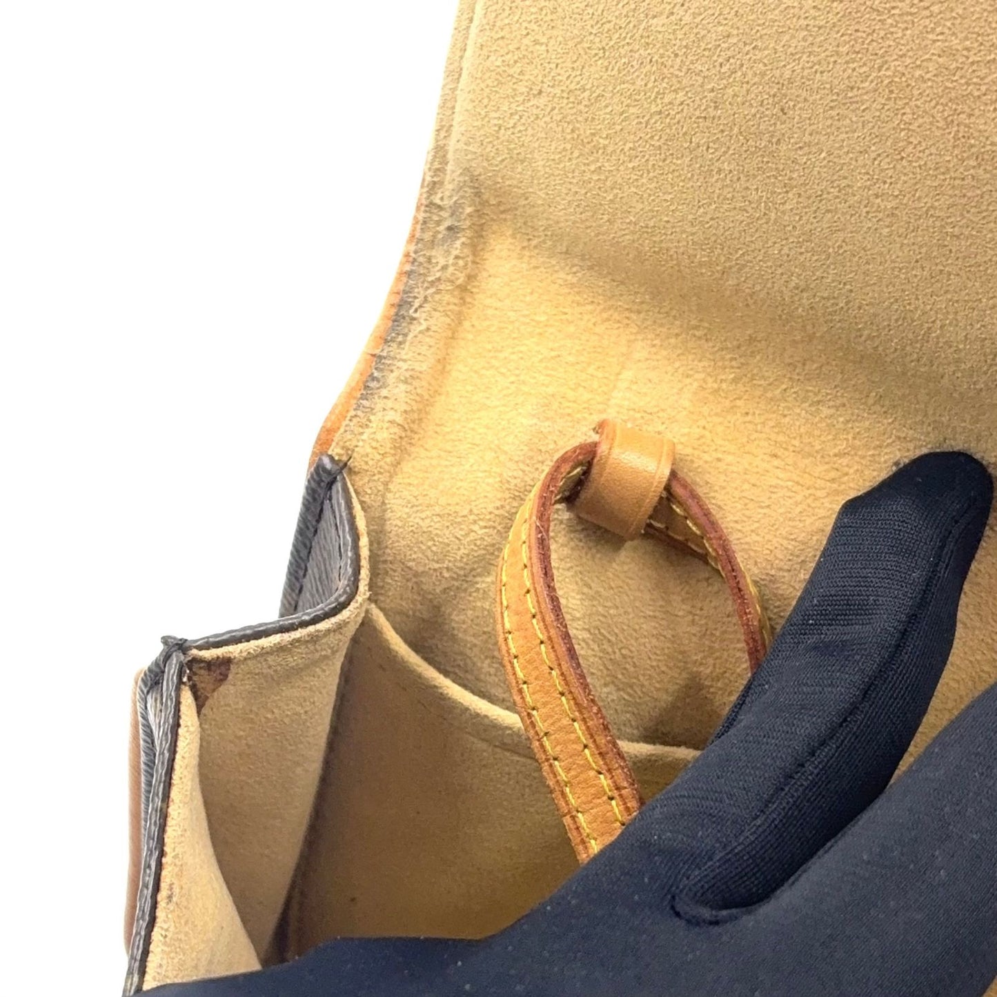 Louis Vuitton Pochette Twin GM Monogram Leather Brown Shoulder Bag Gold — view 9