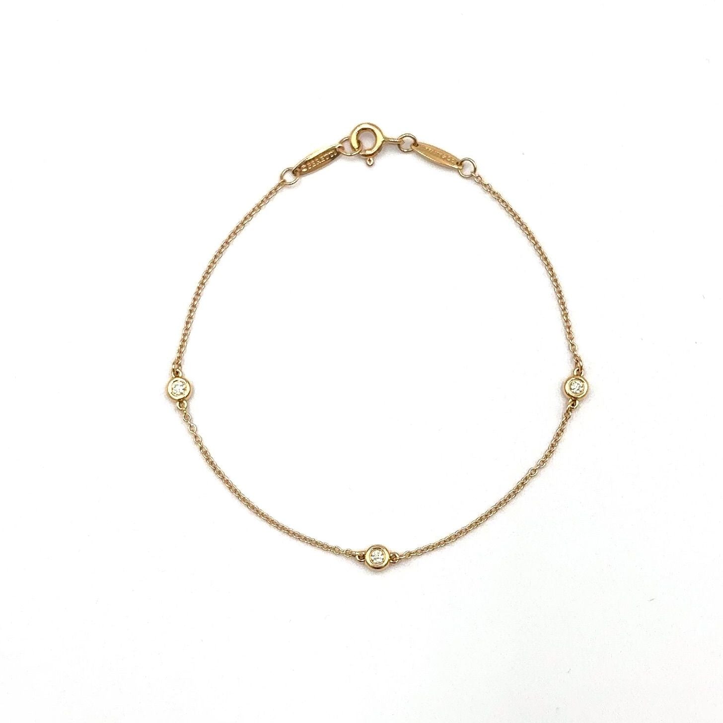 Tiffany & Co by the Yard Diamond Gold Bracelet Bangle — view 3