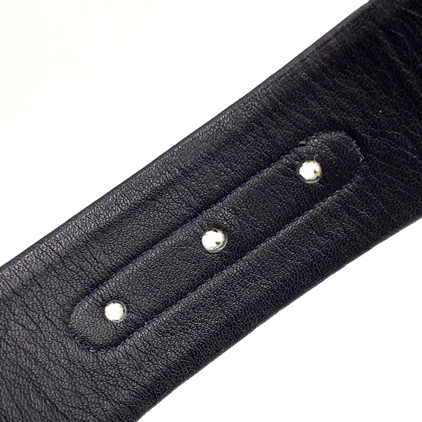 Dior Trotter Leather Canvas Navy Belt Gold — view 3