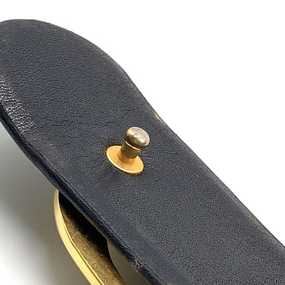Dior Trotter Leather Canvas Navy Belt Gold — view 6