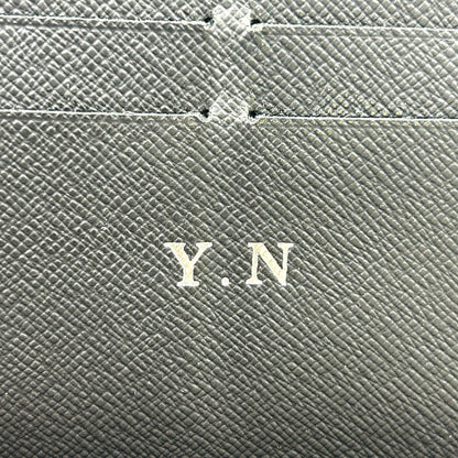 Louis Vuitton Zippy Organizer NM Damier Graphite Initial Black Zip Around — view 5