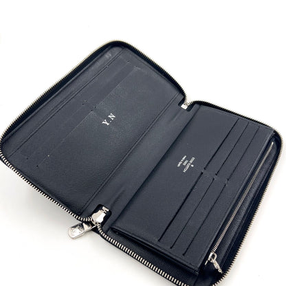 Louis Vuitton Zippy Organizer NM Damier Graphite Initial Black Zip Around — view 3