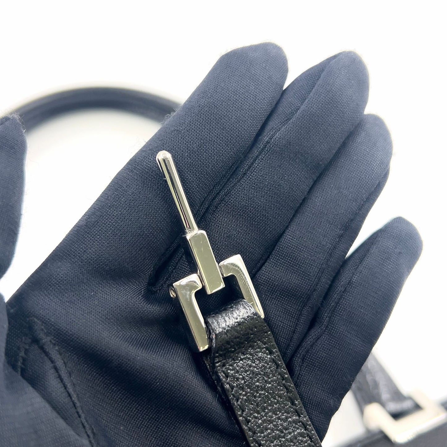 Gucci Jackie Leather Black Tote Silver — view 9