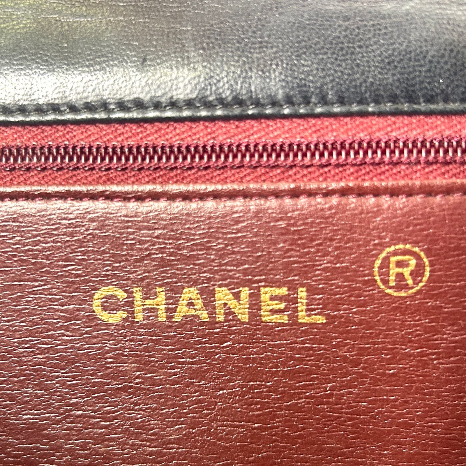 Chanel Quilted Unknown Lambskin Black Chain Shoulder Bag Gold — view 4