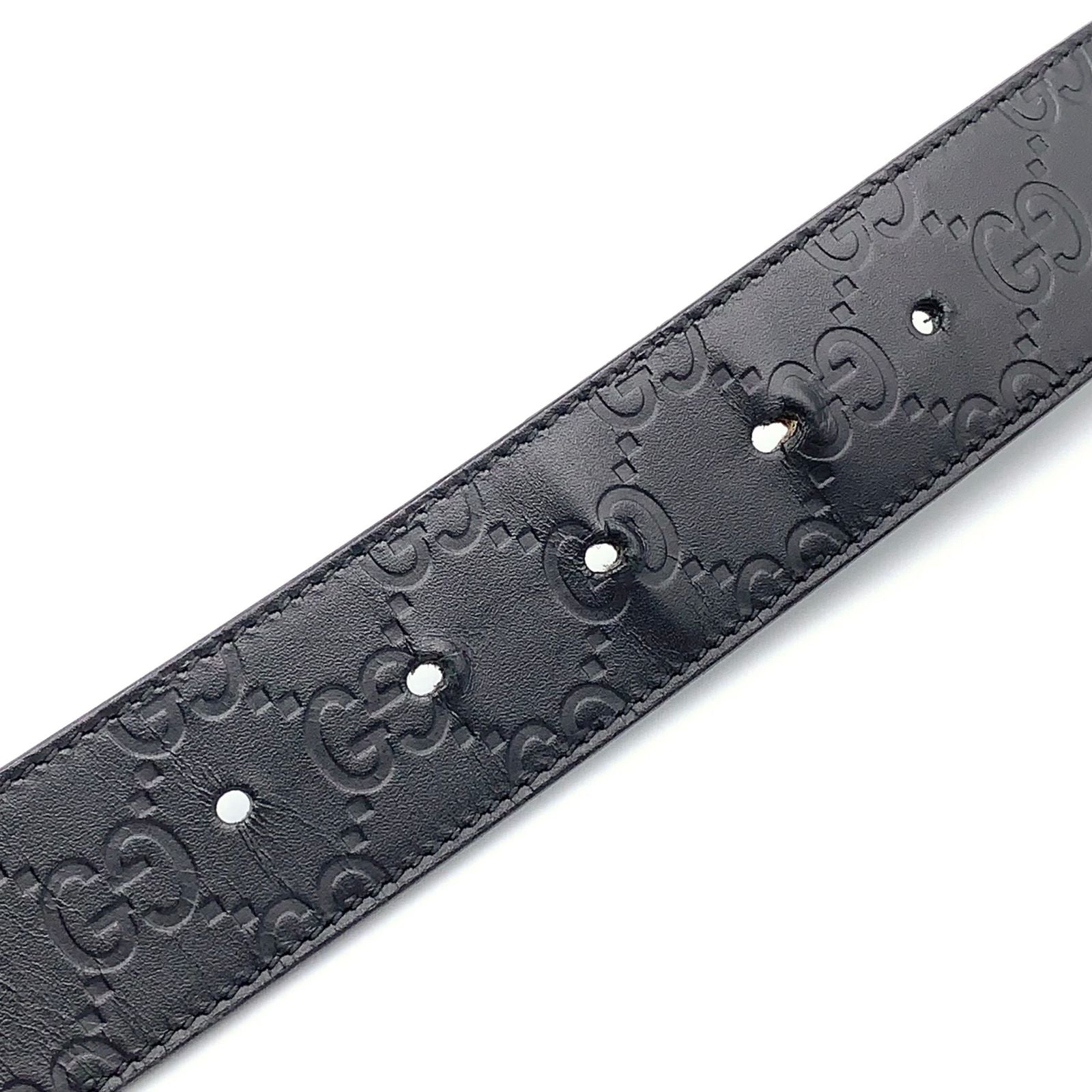 Gucci Interlocking Reversible Leather Brown Black Belt Silver — view 4