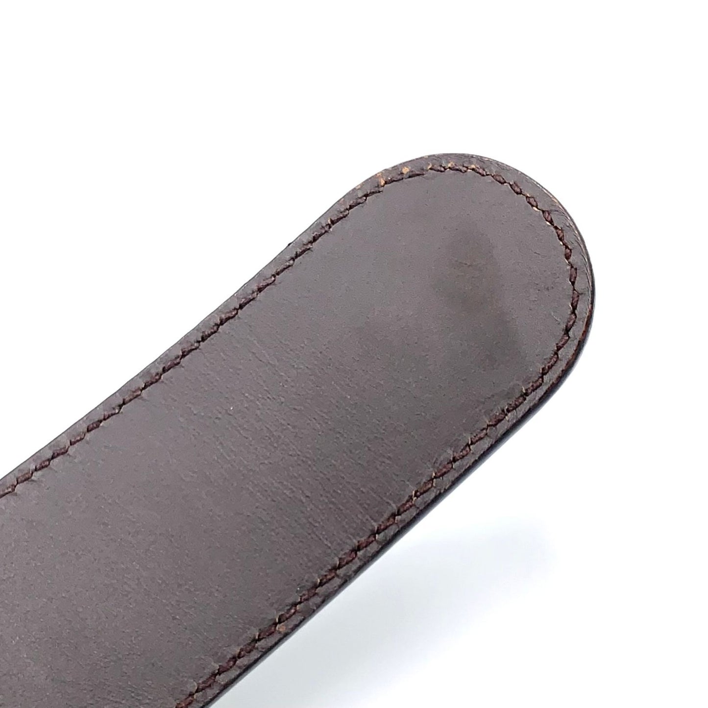 Gucci Interlocking Reversible Leather Brown Black Belt Silver — view 8