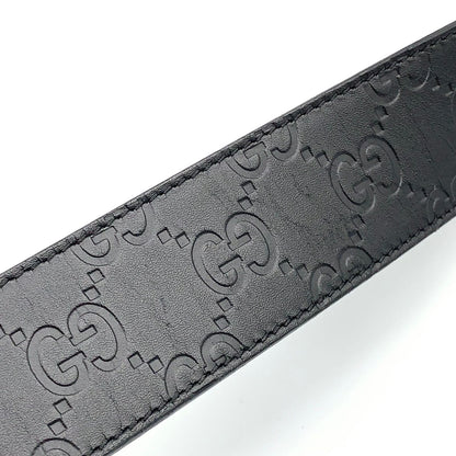 Gucci Interlocking Reversible Leather Brown Black Belt Silver — view 6