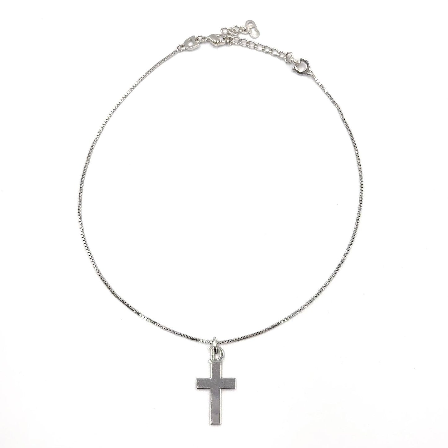 Dior Cross Logo Metal Silver Necklace — view 3