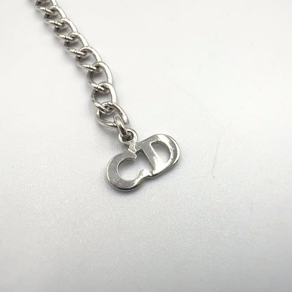 Dior Cross Logo Metal Silver Necklace — view 5
