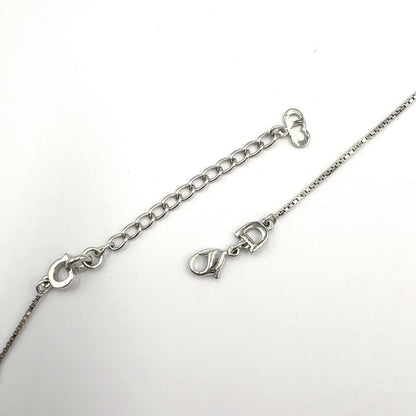 Dior Cross Logo Metal Silver Necklace — view 8