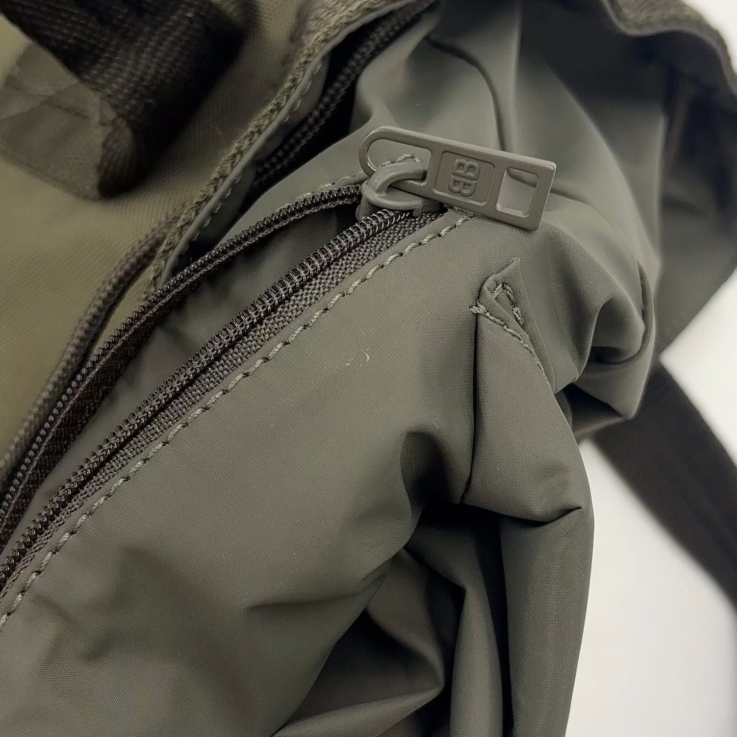 Balenciaga Amy Nylon Canvas Dark Green Handbag — view 8