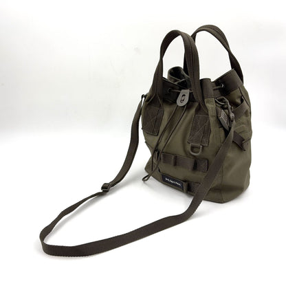 Balenciaga Amy Nylon Canvas Dark Green Handbag — view 5