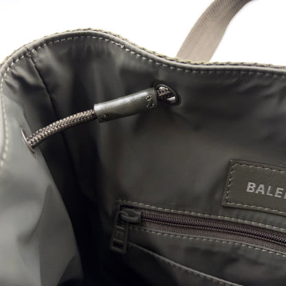 Balenciaga Amy Nylon Canvas Dark Green Handbag — view 9