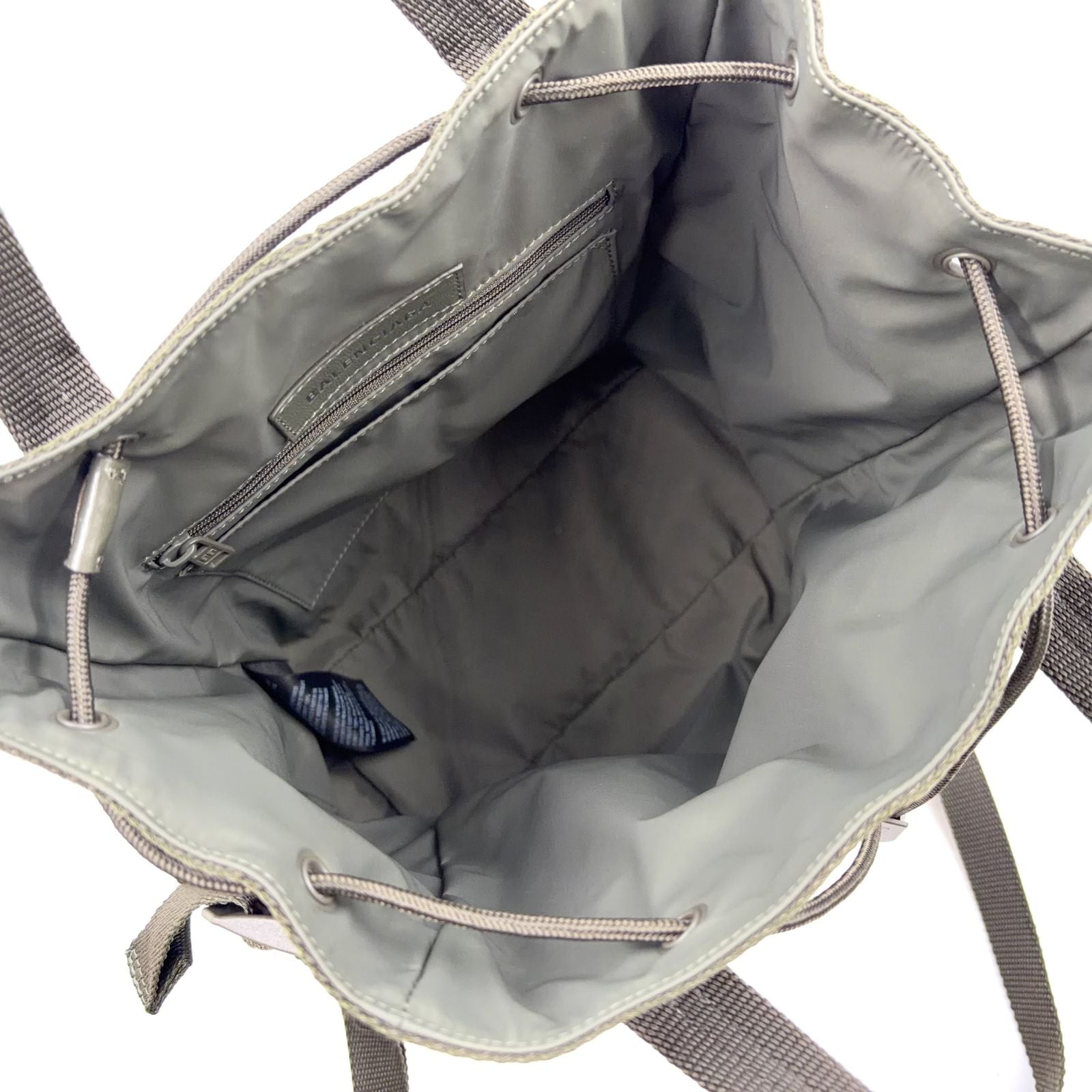 Balenciaga Amy Nylon Canvas Dark Green Handbag — view 3