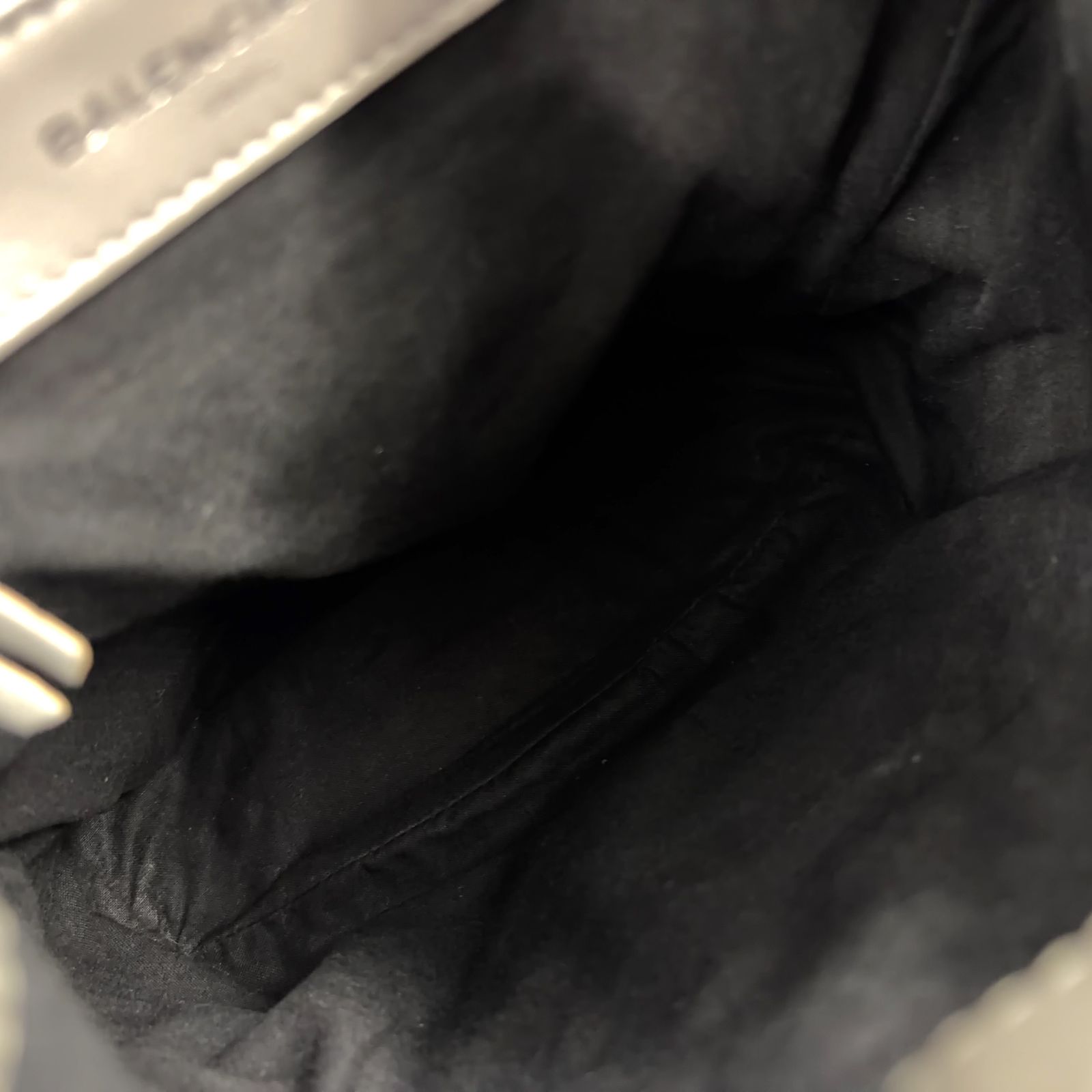 Balenciaga Motocross Leather Gray Backpack Silver — view 3