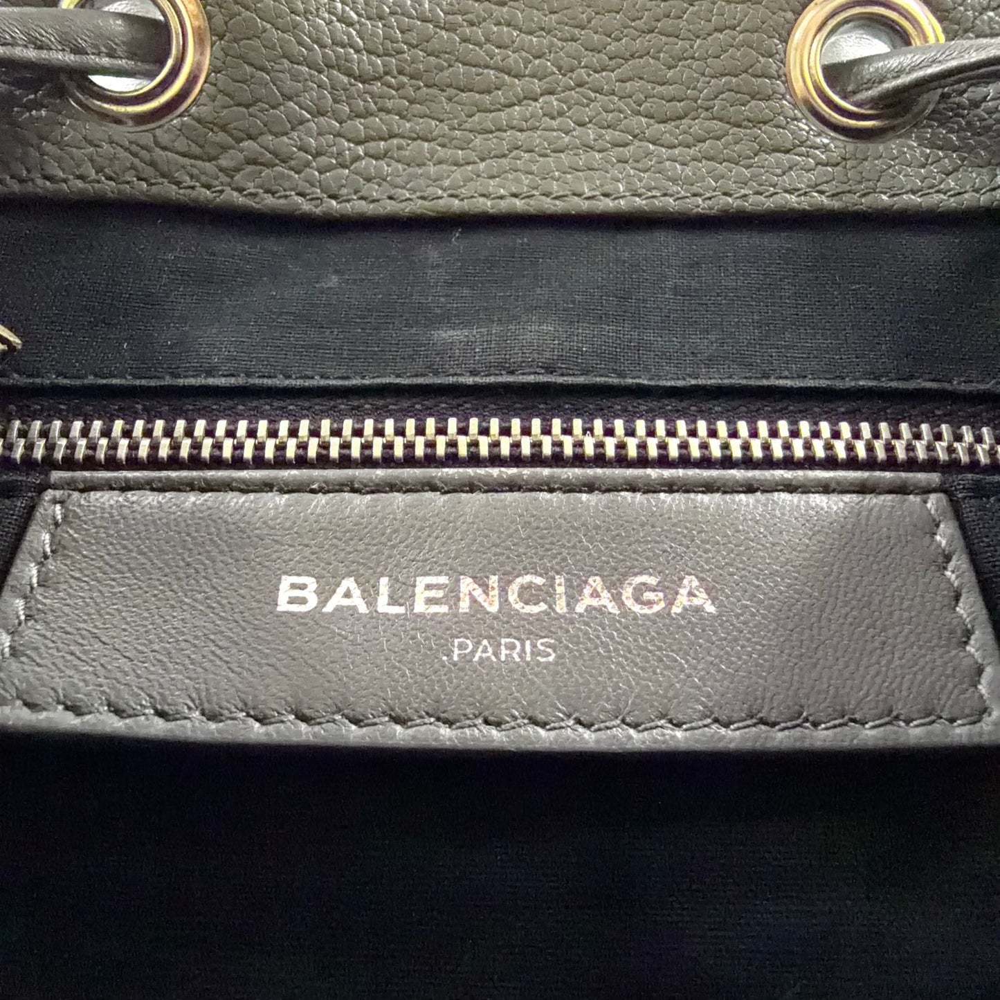 Balenciaga Motocross Leather Gray Backpack Silver — view 4