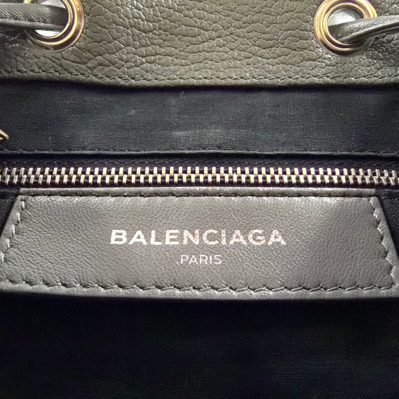 Balenciaga Motocross Leather Gray Backpack Silver — view 4