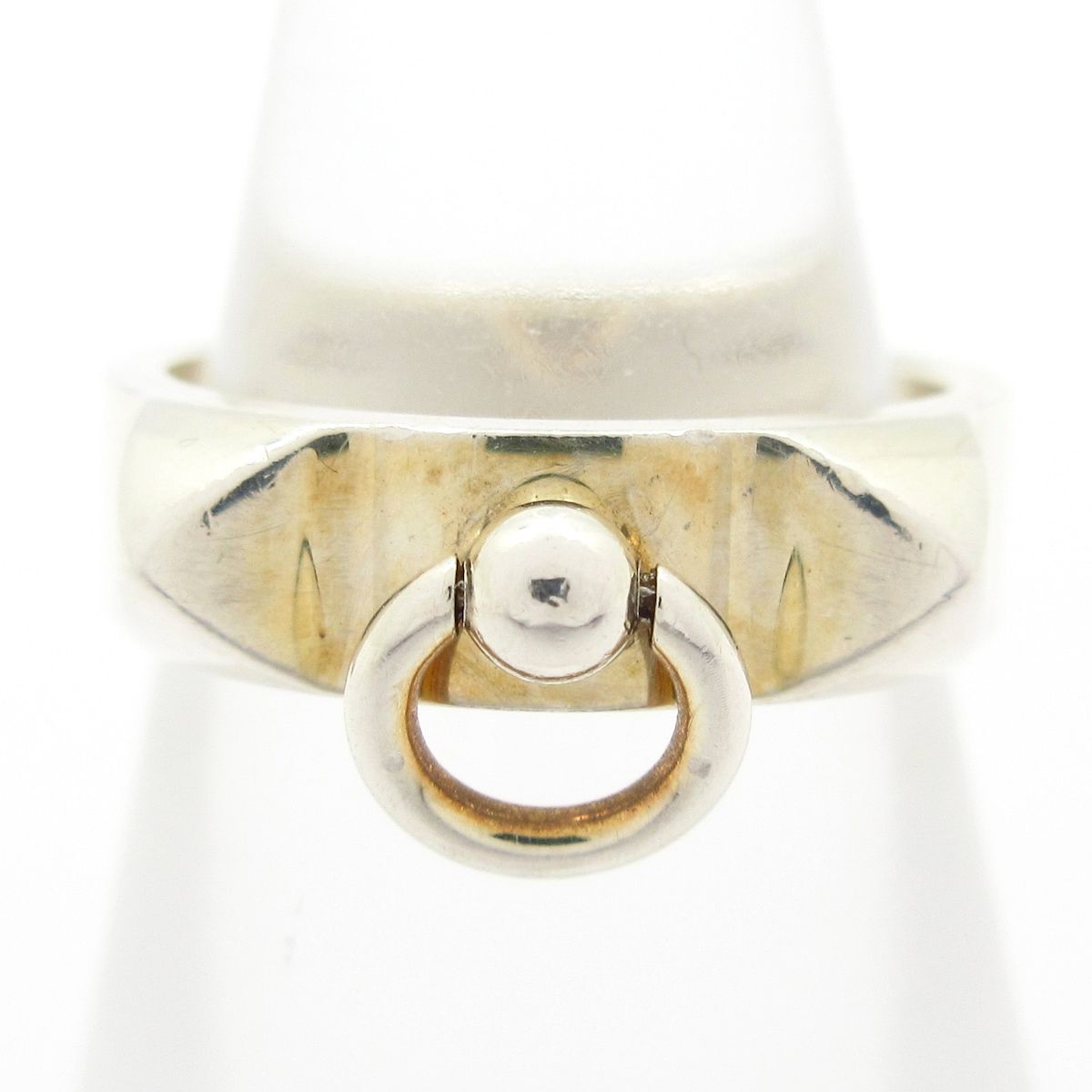Hermes Ring 51 Collier de Champagne Silver
