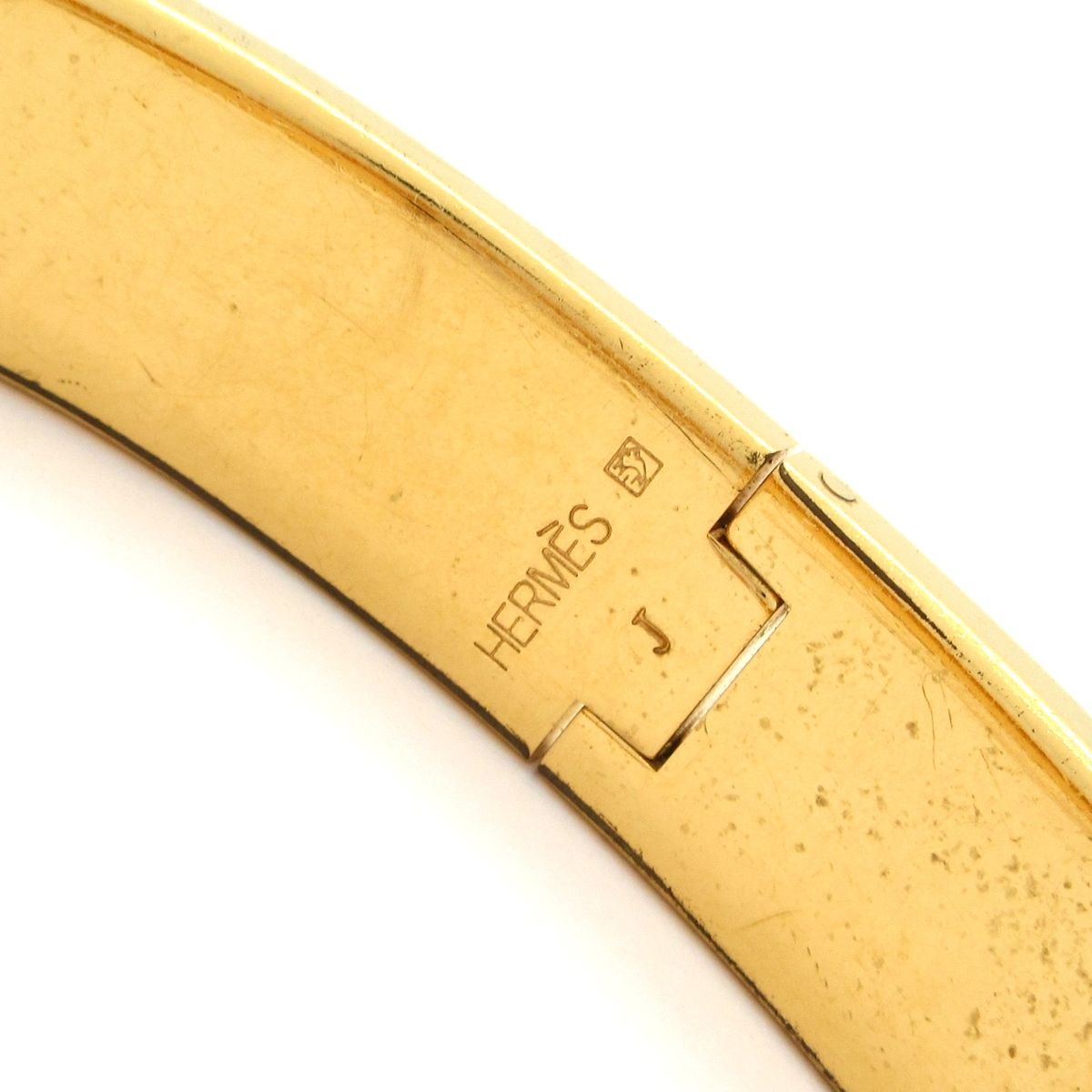 Hermes Bangle Click Gold Pink Beige Bracelet — view 4