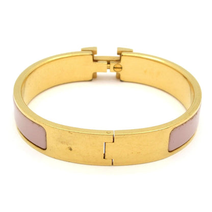Hermes Bangle Click Gold Pink Beige Bracelet — view 3
