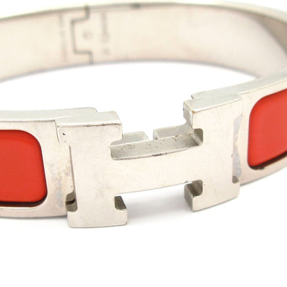 Hermes Bangle Click Silver Orange Bracelet — view 5