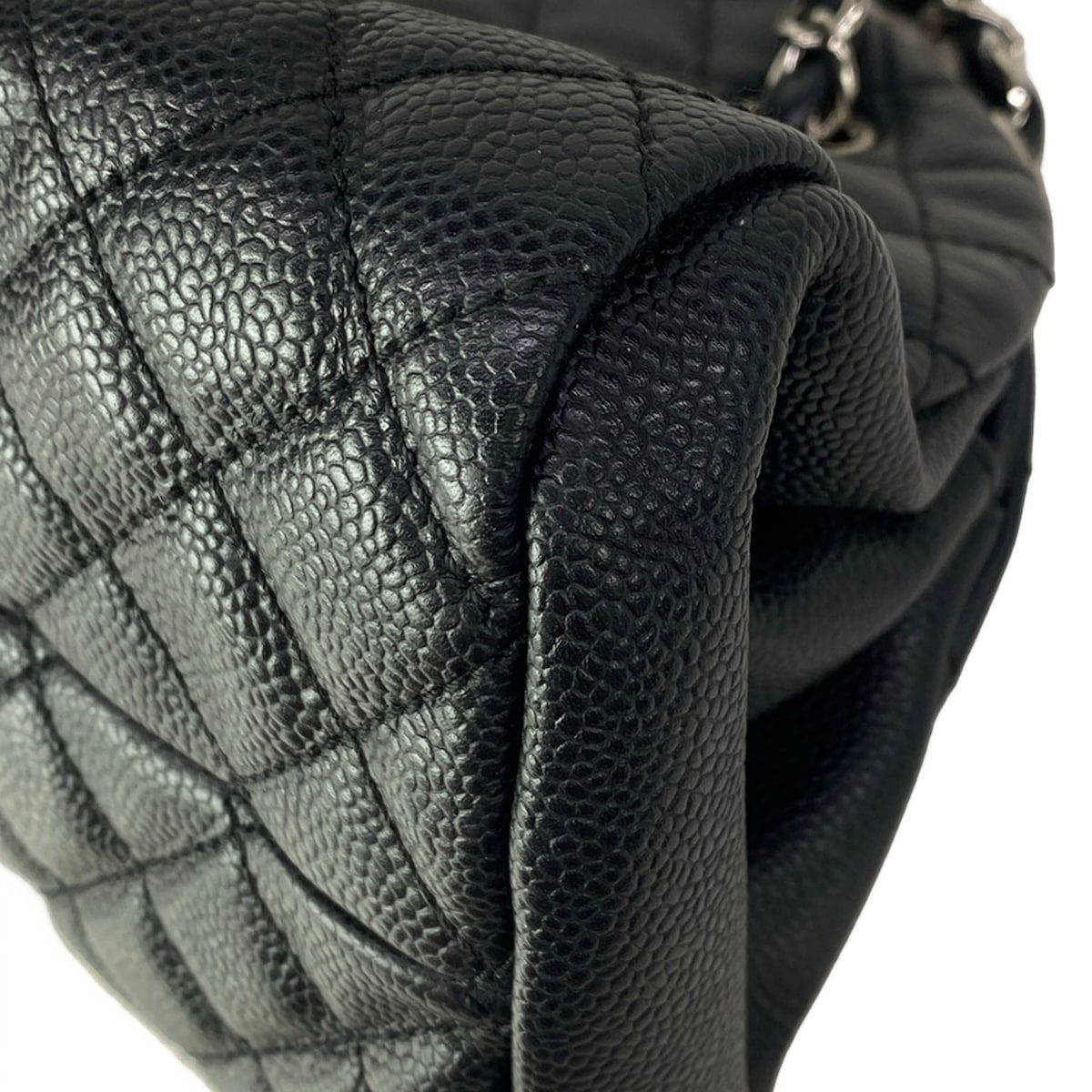 Chanel Shoulder Bag Quilted Black Chain Silver — view 6