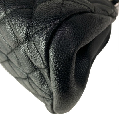 Chanel Shoulder Bag Quilted Black Chain Silver — view 8