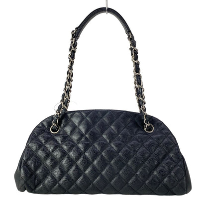 Chanel Shoulder Bag Quilted Black Chain Silver — view 3