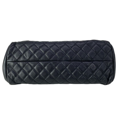 Chanel Shoulder Bag Quilted Black Chain Silver — view 5