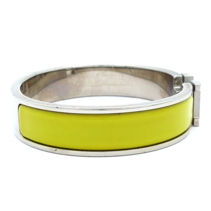 Hermes Bangle Click Silver Yellow Bracelet — view 2