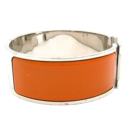 Hermes Bangle Clic Clac Silver Brown Bracelet — view 2