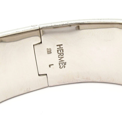 Hermes Bangle Clic Clac Silver Brown Bracelet — view 4
