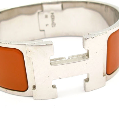 Hermes Bangle Clic Clac Silver Brown Bracelet — view 5