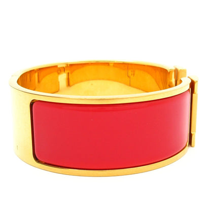 Hermes Bangle Clic Clac Gold Red Bracelet — view 2
