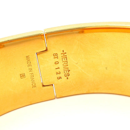 Hermes Bangle Clic Clac Gold Red Bracelet — view 4
