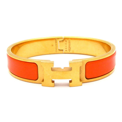 Hermes Bangle Click Gold Orange Bracelet
