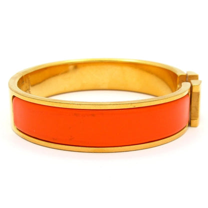 Hermes Bangle Click Gold Orange Bracelet — view 2