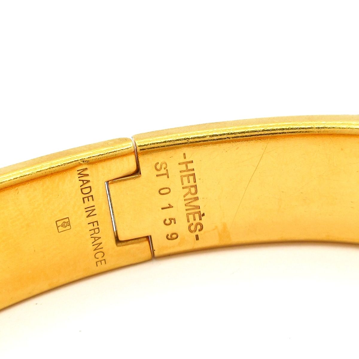 Hermes Bangle Click Gold Orange Bracelet — view 4
