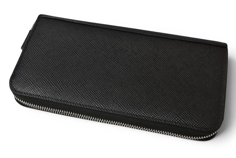 Prada Wallet Zip Around Saffiano Black — view 7