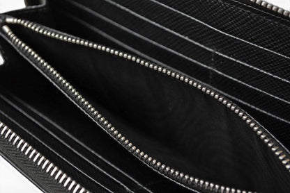Prada Wallet Zip Around Saffiano Black — view 9